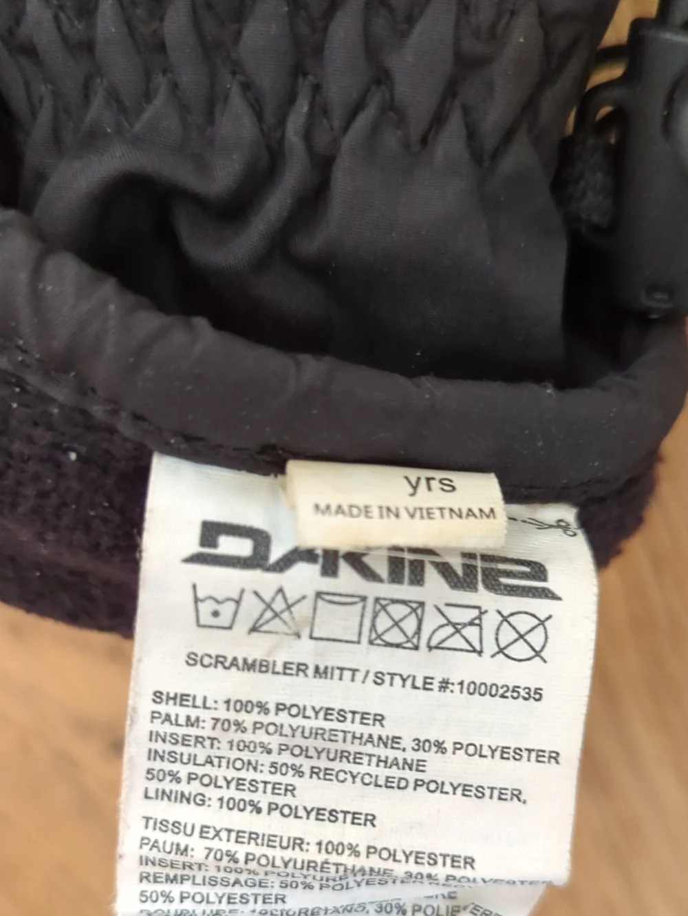 Dakine Toddlers Bear Scrambler Ski & Snowboard Mittens Size Small 1-2 Years